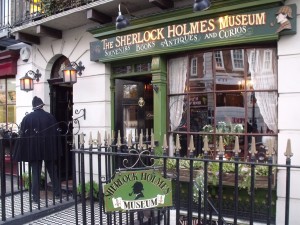 Sherlock Holmes museum located on 221B Baker Street in London, England.